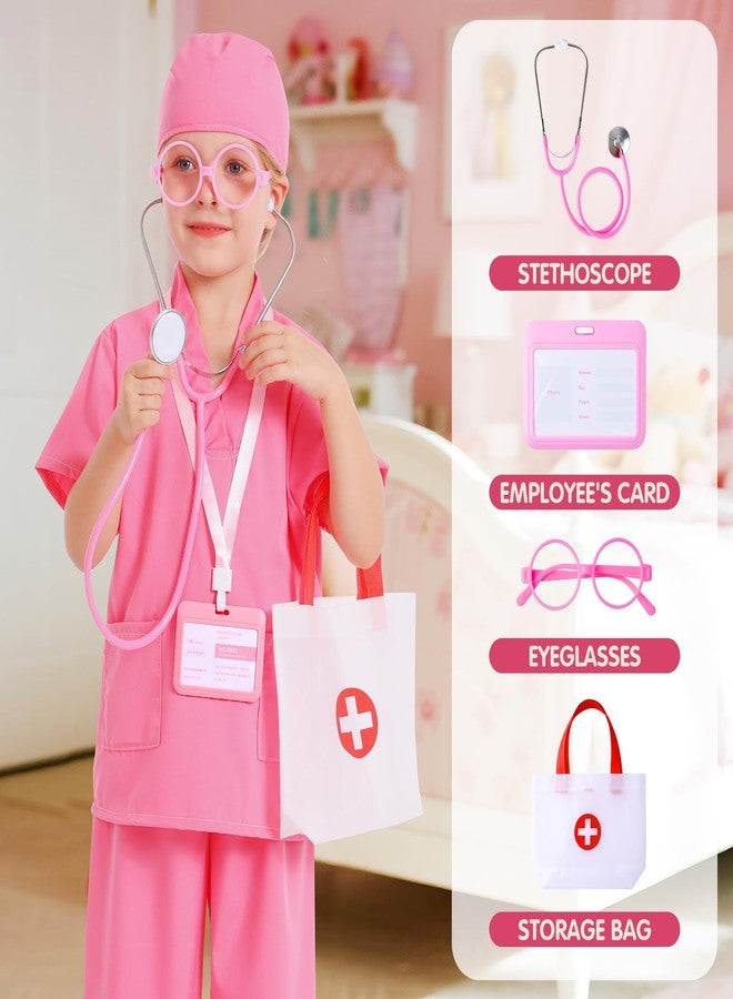 LIMIROLER Doctor Costume for Girls Kids Doctors Play Set Toddler Doctor Dress up Clothes for Halloween, Career Day Role Play Gift Set for Girls 3-6 Years Old - Image 4